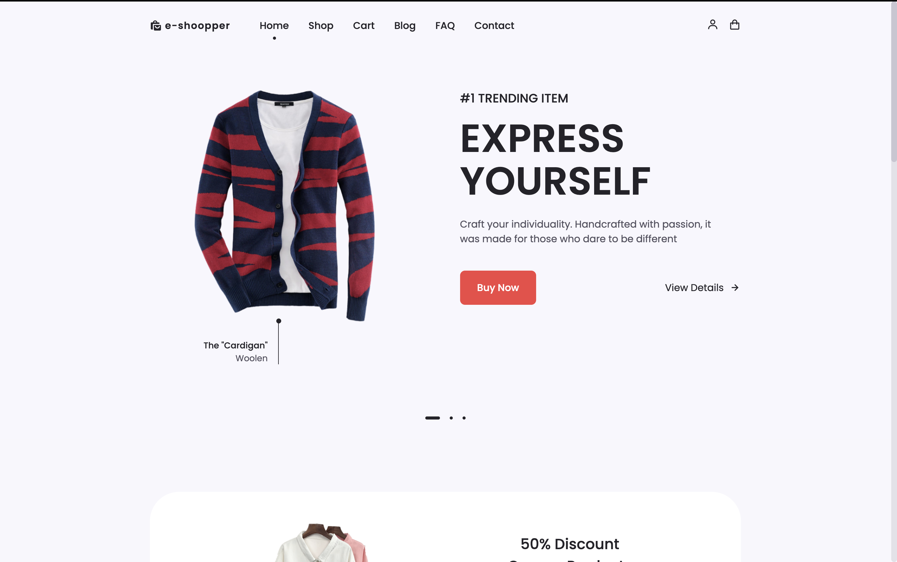 E-Shopper Landing Page
