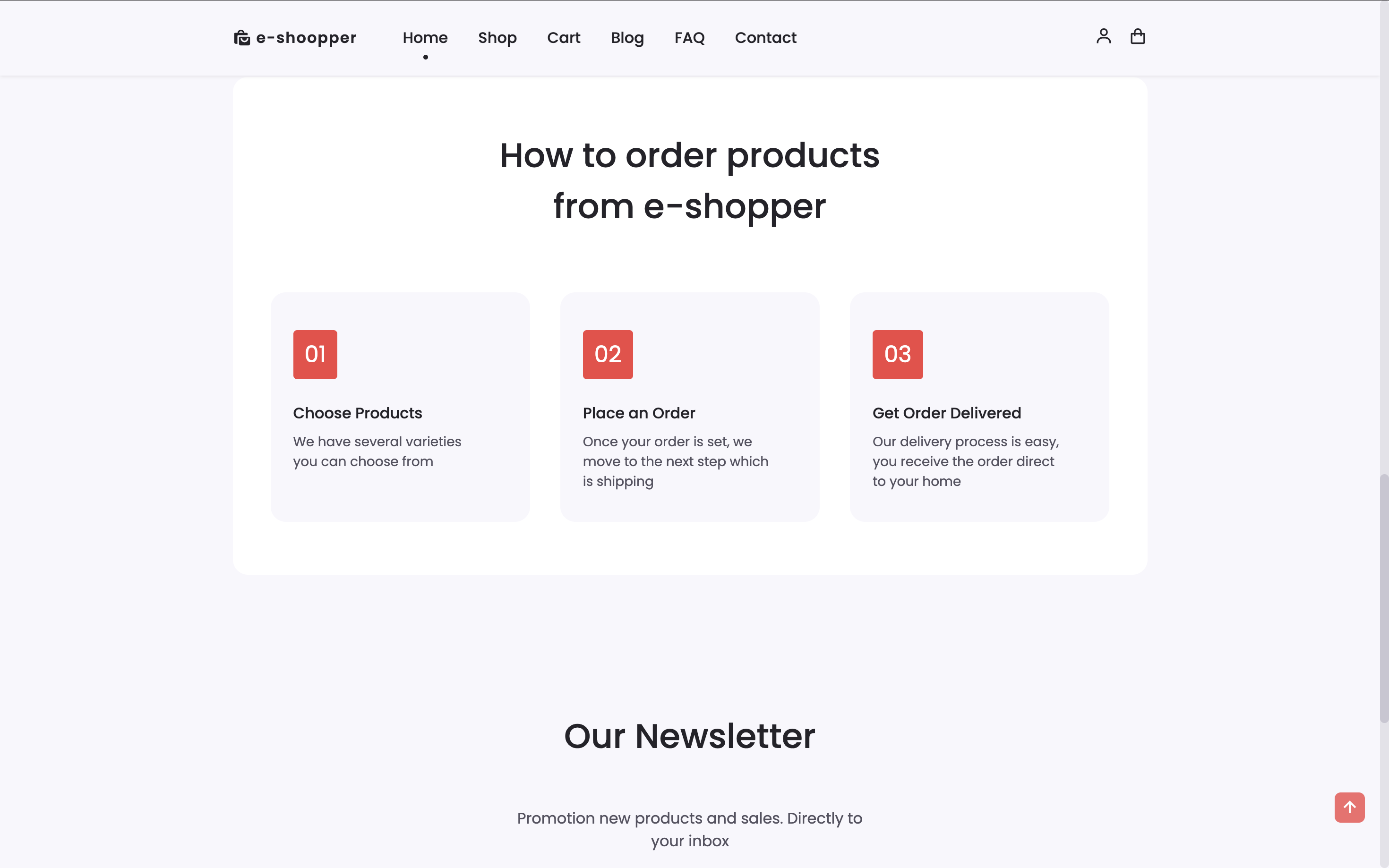 E-Shopper Landing Page