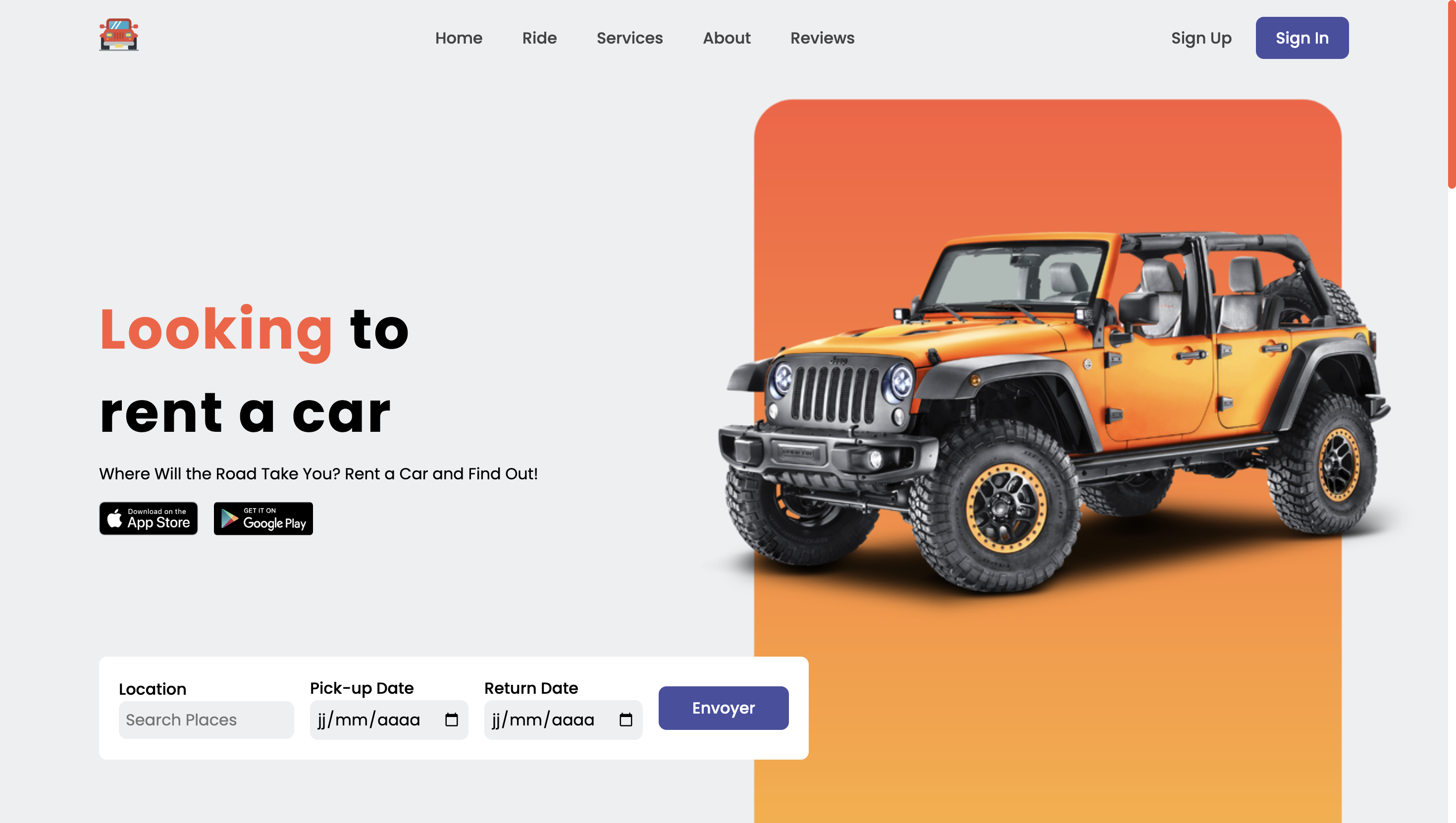 Page location voiture